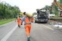 LKW umgestuerzt A 1 Rich Saarbruecken P216